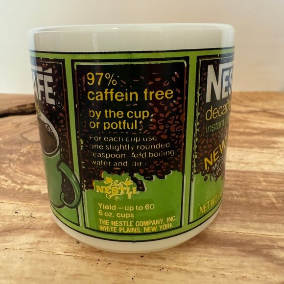 RARE - Vintage - Federal Glass Milk Glass - NESCAFE - Advertising - Mug - Picture 3 of 9